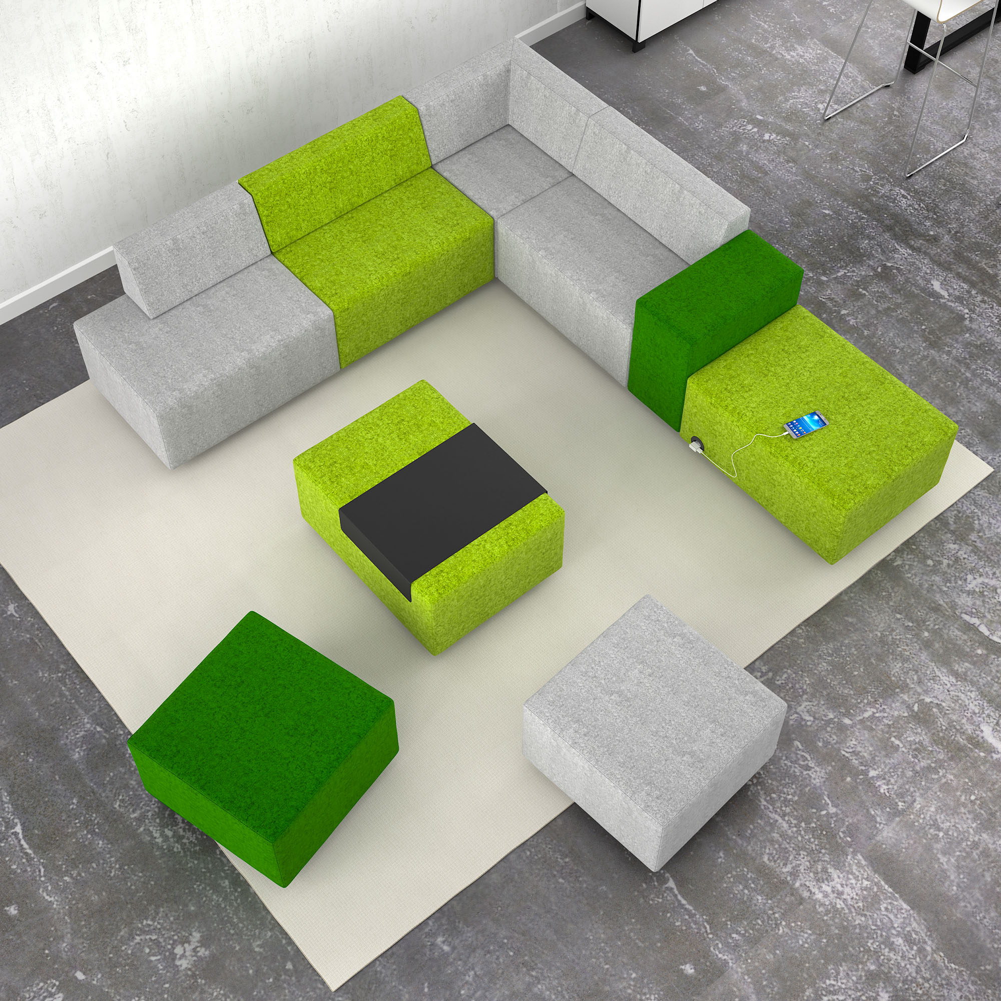 JAZZ Pouf / Sitzhocker | 300-1200 x 600 mm, viele Farben - 13 Main Image