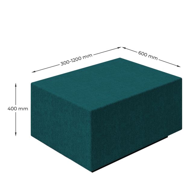 JAZZ Pouf / Sitzhocker | 300-1200 x 600 mm, viele Farben