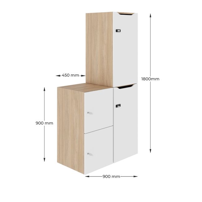 CHOICE Spind | 450-4500 x 900-1800 mm, viele Konfigurationsmöglichkeiten