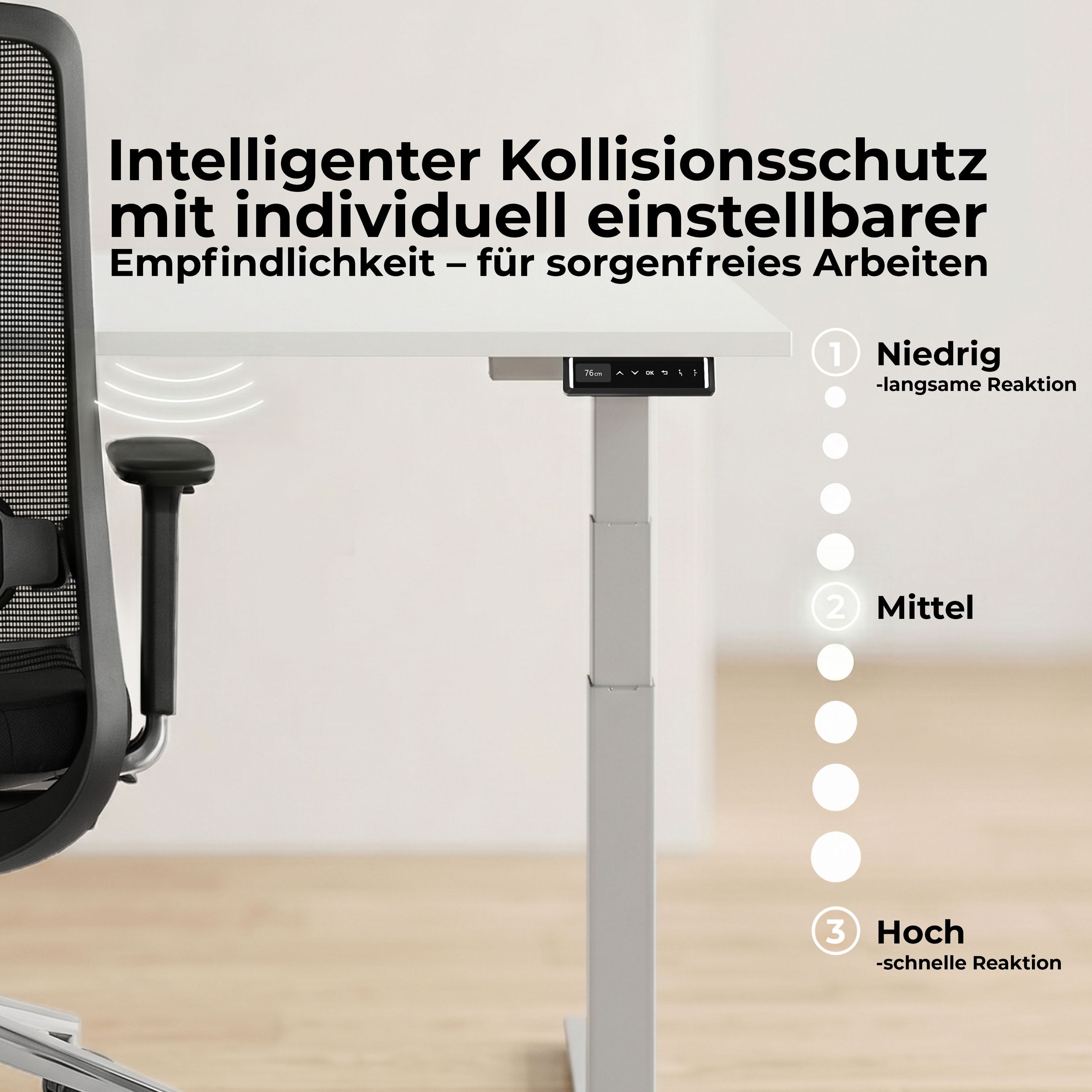 TELDRA Pro, 2-Motoren-Schreibtisch | 1200 - 2000 mm, elektrisch höhenverstellbar, Wildeiche - 16 Main Image
