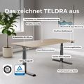 TELDRA Pro, 2-Motoren-Schreibtisch | 1200 - 2000 mm, elektrisch höhenverstellbar, Wildeiche - 13 Thumbnail Image