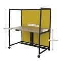 WARIANT Schreibtisch mit hoher Abschirmung | 1070-1270 x 1400 mm, elektrisch höhenverstellbar