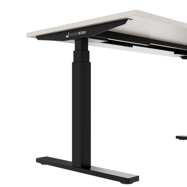 TELDRA Office, 2-Motoren-Schreibtisch | 1200 - 1800 mm, elektrisch höhenverstellbar, Sandgrau