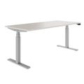 TELDRA Office, 2-Motoren-Schreibtisch | 1200 - 1800 mm, elektrisch höhenverstellbar, Sandgrau