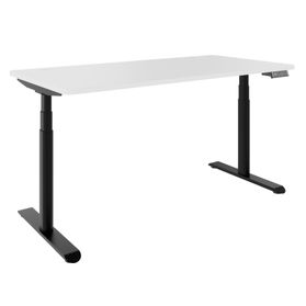 TELDRA Pro Curve, 2-Motoren-Schreibtisch | 1200-2000 mm, elektrisch höhenverstellbar, Weiß