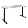TELDRA Pro Curve, 2-Motoren-Schreibtisch | 1200-1800 mm, elektrisch höhenverstellbar, Perlgrau