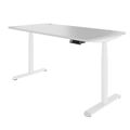 TELDRA Pro Curve, 2-Motoren-Schreibtisch | 1200-1800 mm, elektrisch höhenverstellbar, Perlgrau