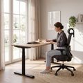 TELDRA Pro Curve, 2-Motoren-Schreibtisch | 1200-2000 mm, elektrisch höhenverstellbar, Bernsteineiche