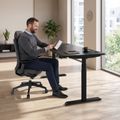 TELDRA Pro Curve, 2-Motoren-Schreibtisch | 1200-2000 mm, elektrisch höhenverstellbar, Schwarz