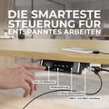 TELDRA Pro Curve, 2-Motoren-Schreibtisch | 1200-2000 mm, elektrisch höhenverstellbar, Schwarz