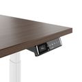 TELDRA Pro Curve, 2-Motoren-Schreibtisch | 1600-1800 mm, elektrisch höhenverstellbar,  Nussbaum