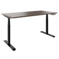 TELDRA Pro Curve, 2-Motoren-Schreibtisch | 1600-1800 mm, elektrisch höhenverstellbar,  Nussbaum