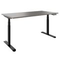 TELDRA Pro Curve, 2-Motoren-Schreibtisch | 1600-1800 mm, elektrisch höhenverstellbar, Cubanitgrau