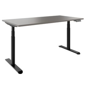 TELDRA Pro Curve, 2-Motoren-Schreibtisch | 1600-1800 mm, elektrisch höhenverstellbar, Cubanitgrau