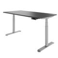 TELDRA Pro Curve, 2-Motoren-Schreibtisch | 1600-1800 mm, elektrisch höhenverstellbar, Anthrazit