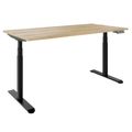 TELDRA Pro Curve, 2-Motoren-Schreibtisch | 1600-2000 mm, elektrisch höhenverstellbar, Wildeiche
