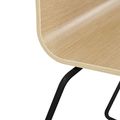 MOON WOOD Besucherstuhl | Kufengestell, Sitzfläche aus Massivholz