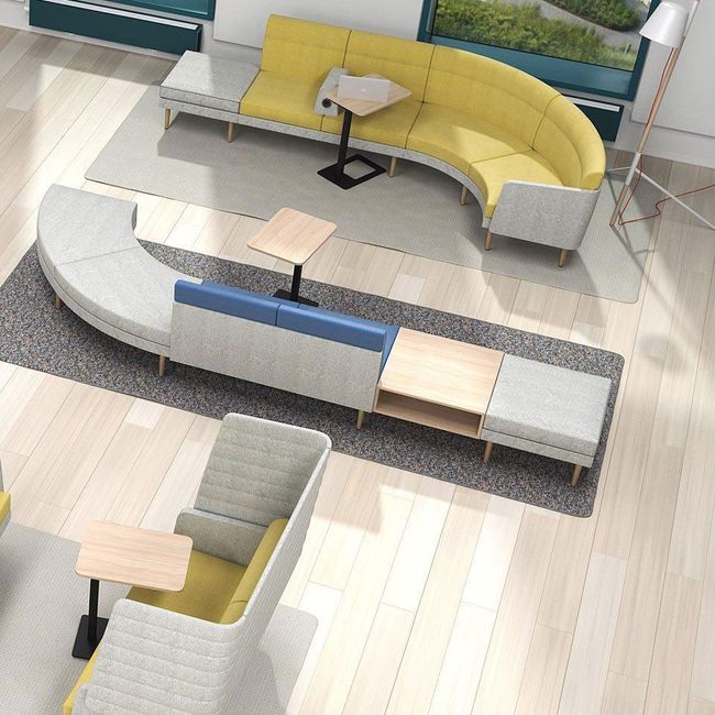ARCIPELAGO Sofa | Gerade Form, niedrige Rückenlehne, viele Farben