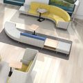ARCIPELAGO Sofa | Gebogene Form, 4-Sitzer, hohe Rückenlehne