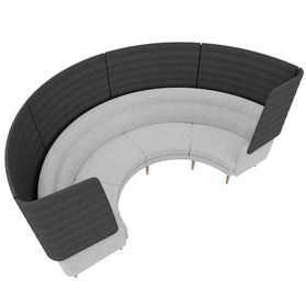ARCIPELAGO Sofa | Gebogene Form, 4-Sitzer, hohe Rückenlehne