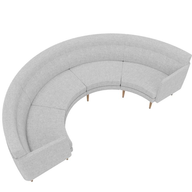 ARCIPELAGO Sofa | Gebogene Form, 4-Sitzer, niedrige Rückenlehne