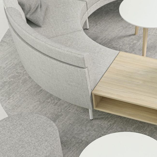 ARCIPELAGO Sofa | Gebogene Form, 4-Sitzer, niedrige Rückenlehne