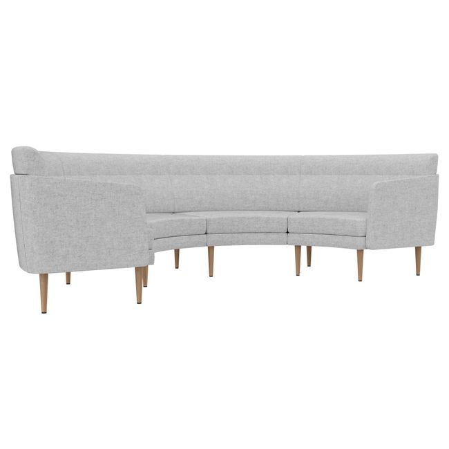 ARCIPELAGO Sofa | Gebogene Form, 4-Sitzer, niedrige Rückenlehne