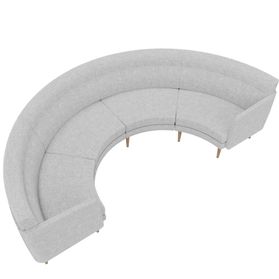 ARCIPELAGO Sofa | Gebogene Form, 4-Sitzer, niedrige Rückenlehne