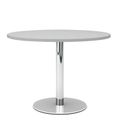 OPTIMA Tableau de réunion | Rond, chromé de cadre, Ø 1000 mm, gris perlé - 2 Thumbnail Image