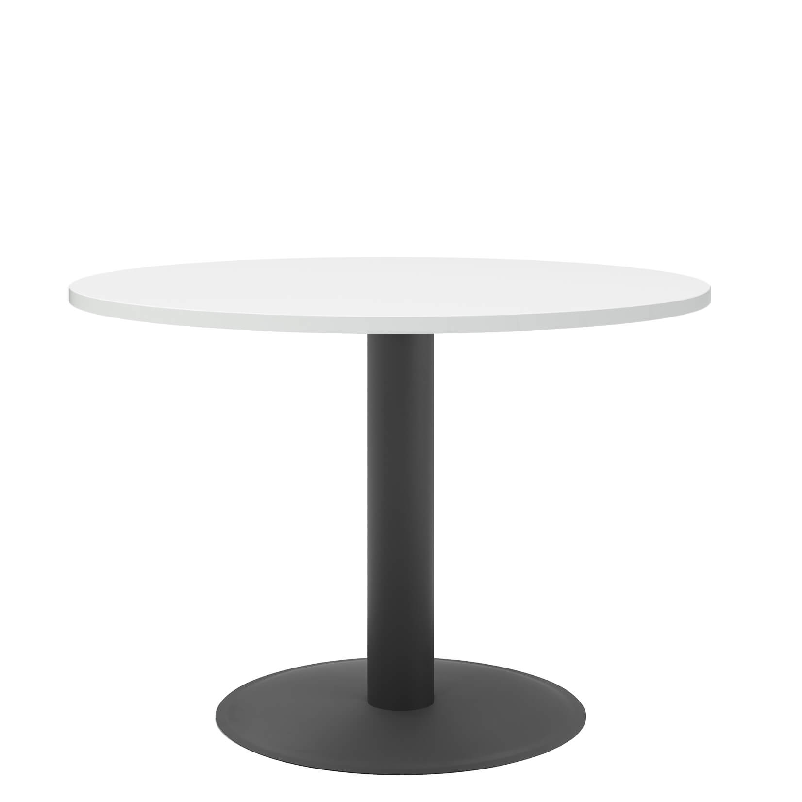 OPTIMA Meeting table | Round, frame anthracite, Ø 1000 mm, white - 2 Main Image