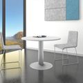 OPTIMA Tabella delle riunioni | Fiame arrotondato, argento, Ø 1000 mm, grigio perla - 1 Thumbnail Image