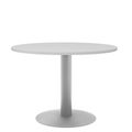 OPTIMA Tabella delle riunioni | Fiame arrotondato, argento, Ø 1000 mm, grigio perla - 2 Thumbnail Image