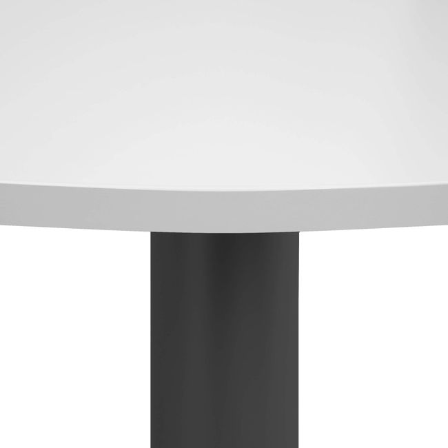OPTIMA Besprechungstisch | Rund, Gestell Anthrazit, Ø 1000 mm, Perlgrau