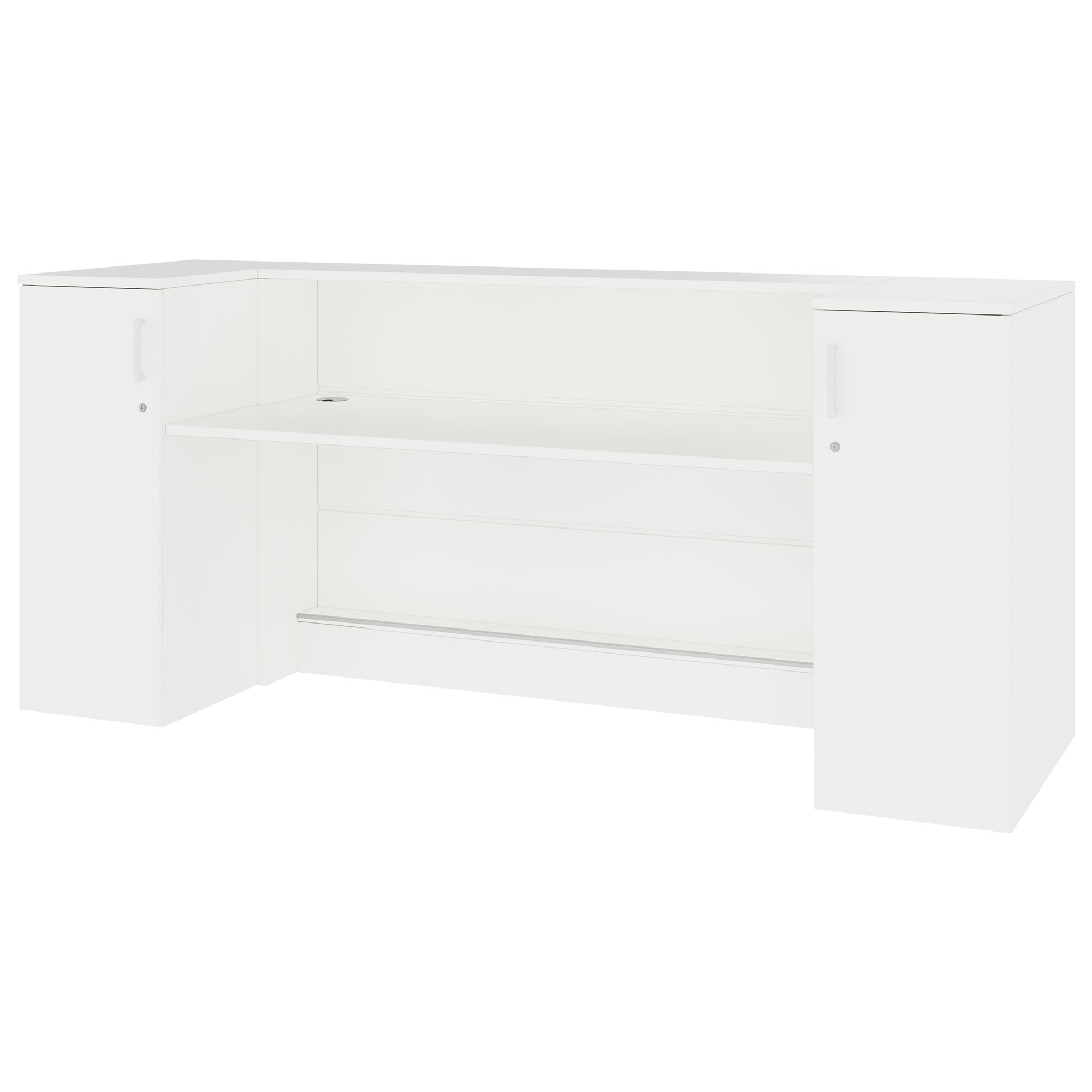 Novum reception counter | 2000-2400 mm, multicolor LED lighting, white - 7 Main Image