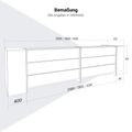 NOVUM Empfangstheke | 3200 - 4000 mm, Multicolor-LED-Beleuchtung, Weiß