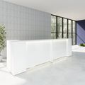 Novum reception counter | 3200-4000 mm, multicolor-LED lighting, white - 11 Thumbnail Image
