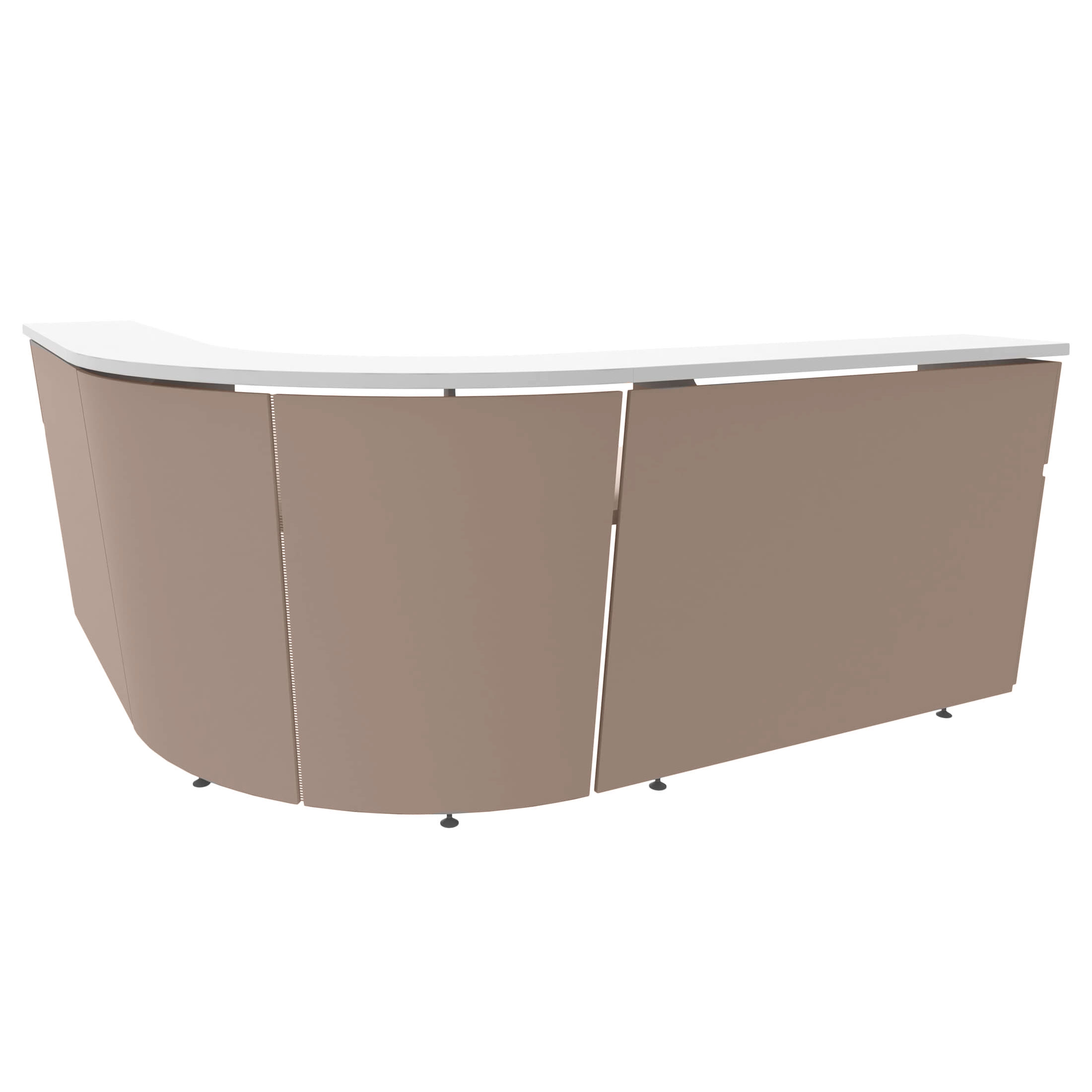 TERA reception desk | 2600 x 2250 mm, cappuccino - 2 Main Image