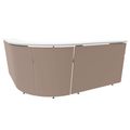 TERA reception desk | 2600 x 2250 mm, cappuccino - 2 Thumbnail Image