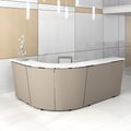 TERA reception desk | 2600 x 2250 mm, cappuccino - 1 Thumbnail Image