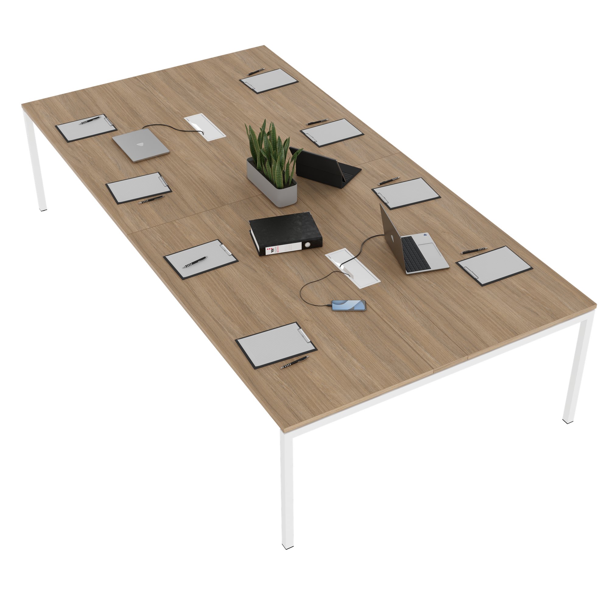 NOVA Conference table | 3200 x 1640 mm (10 - 12 people), electrified, amber oak - 3 Main Image