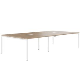 NOVA Konferenztisch | 3200 x 1640 mm (10 - 12 Personen), elektrifiziert, Bernsteineiche