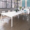 NOVA Konferenztisch | 3200 x 1640 mm (10 - 12 Personen), elektrifiziert, Weiß