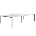 NOVA Konferenztisch | 3200 x 1640 mm (10 - 12 Personen), elektrifiziert, Weiß