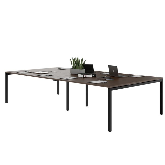 NOVA Konferenztisch | 3200 x 1640 mm (10 - 12 Personen), elektrifiziert, Nussbaum NOVA Konferenztisch | 3200 x 1640 mm (10 - 12 Personen), elektrifiziert, Nussbaum