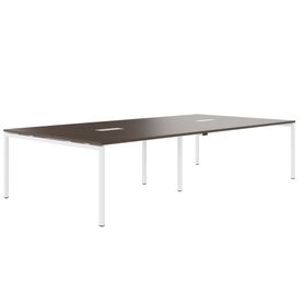 NOVA Konferenztisch | 3200 x 1640 mm (10 - 12 Personen), elektrifiziert, Nussbaum