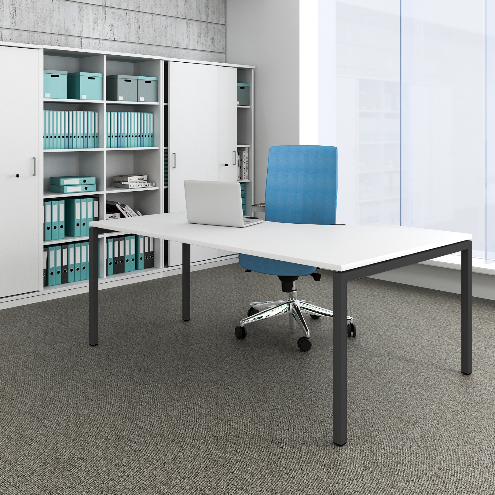 Nova angle desk | Angle on the left, 1800 x 1200 mm, white - 1 Main Image