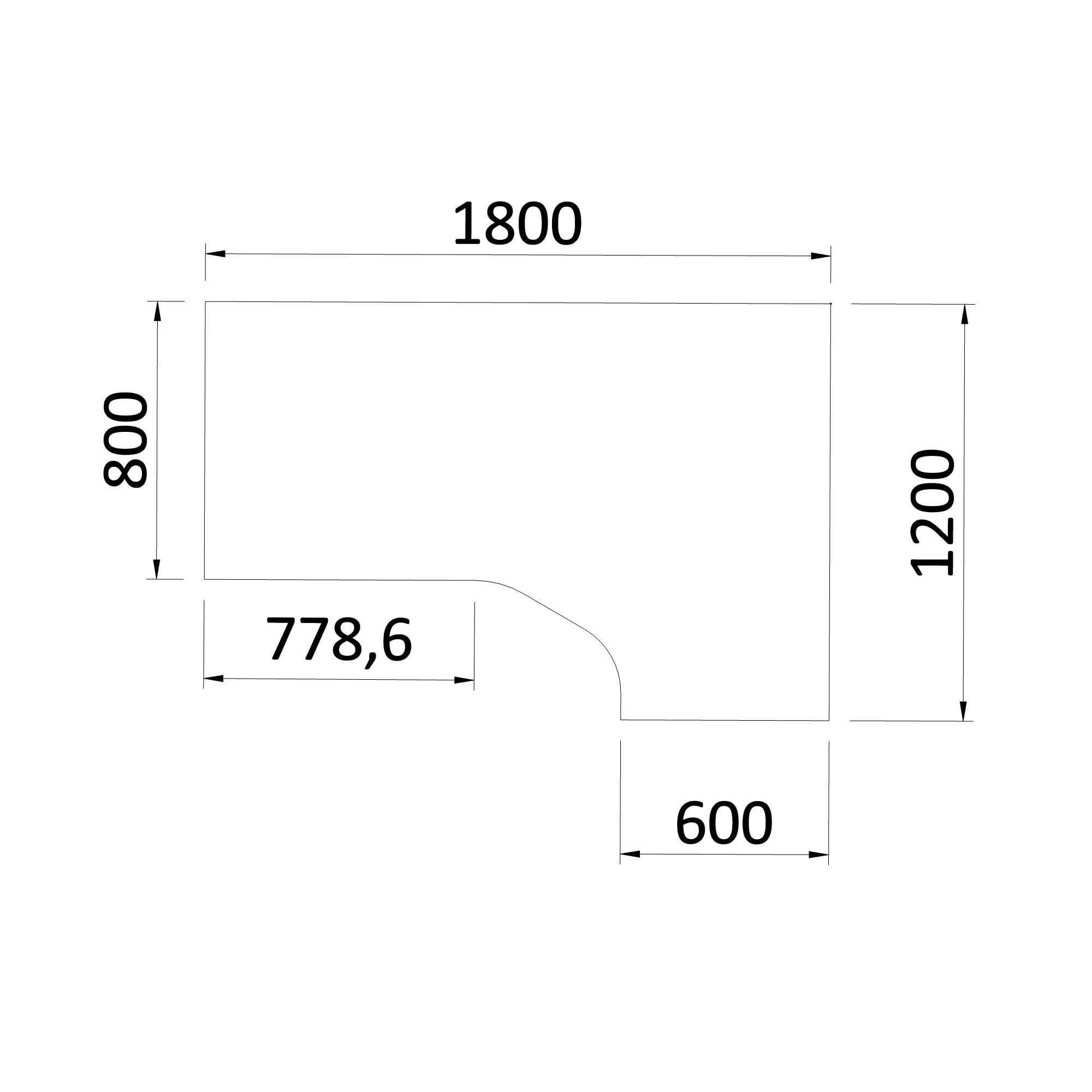 NOVA Winkelschreibtisch | Winkel rechts, 1800 x 1200 mm, Weiß - 7 Main Image