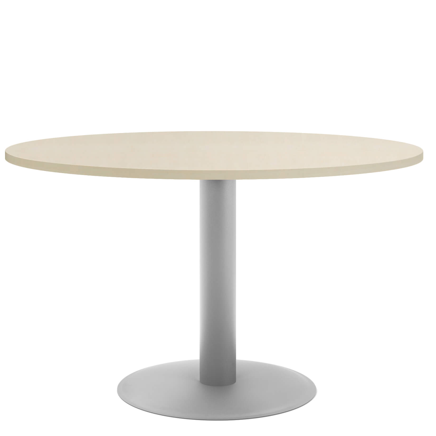 OPTIMA Tableau de réunion | Round, cadre argenté, Ø 1200 mm, érable - 2 Main Image