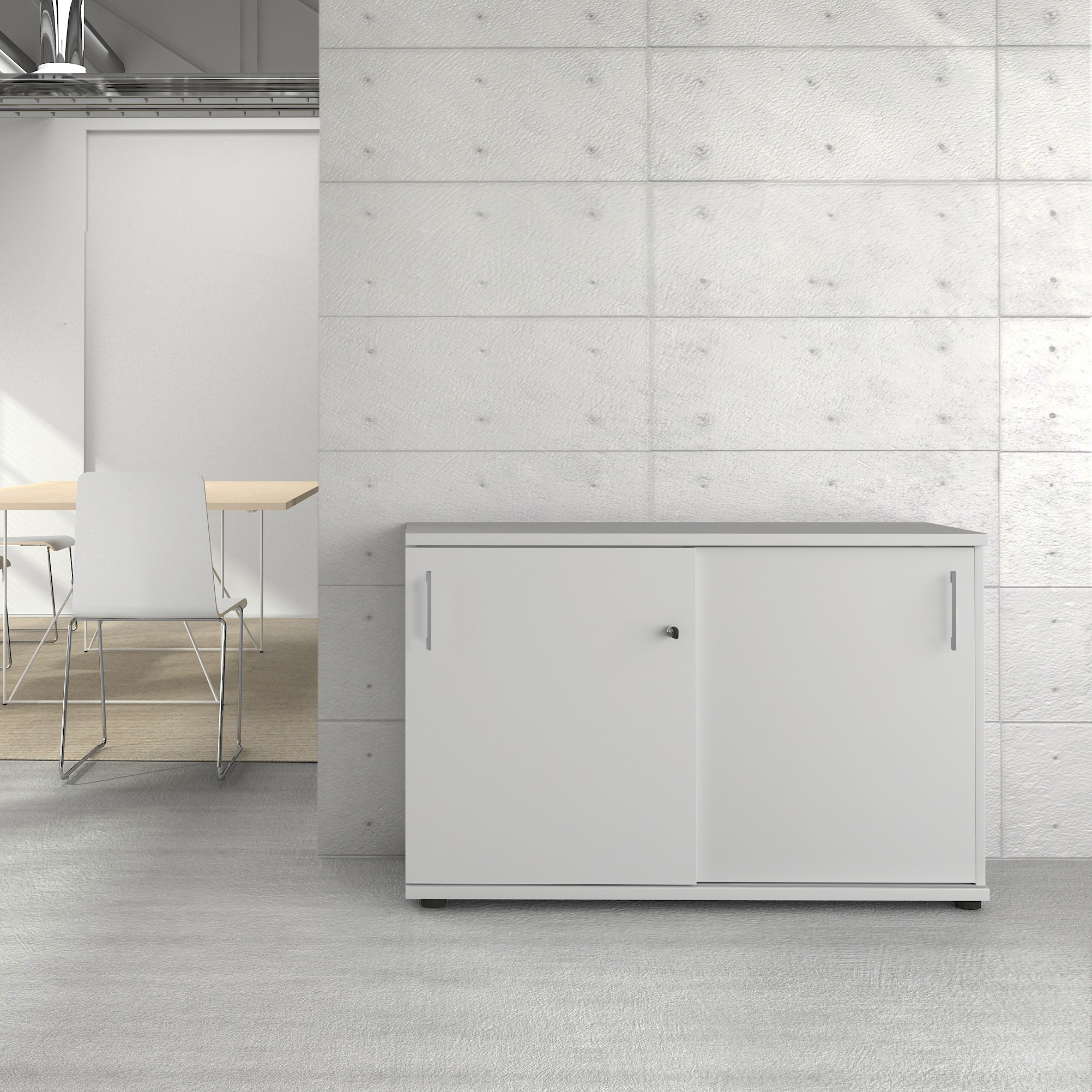 UNI Armoire de porte coulissante | 2 oh, 1200 x 777 mm, gris perlé - 1 Main Image