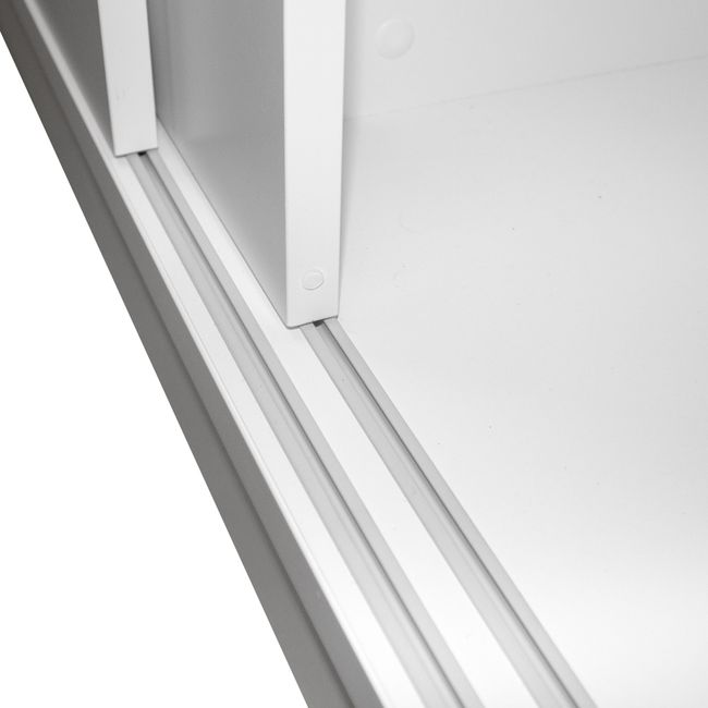 UNI Schiebetürenschrank | 3 OH, 1200 x 1143 mm, Perlgrau